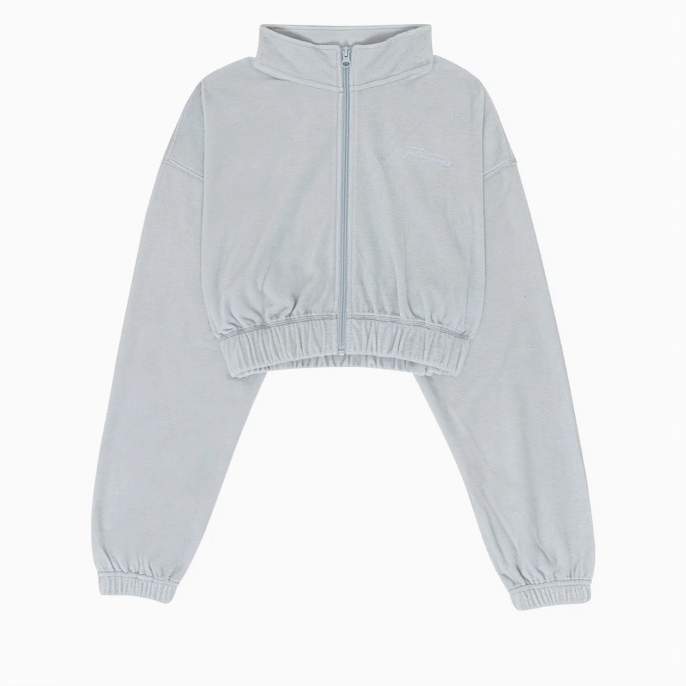 TALENTLESS WOMENS FULL ZIP TERRY CLOTH MOCK NECK